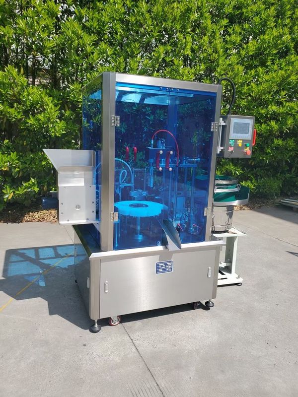 220V 50Hz 2kW αυτόματη μηχανή πλήρωσης και κάλυψης ψεκαστήρα πένας με 1500-2000BPH και 5-50ml όγκο πλήρωσης