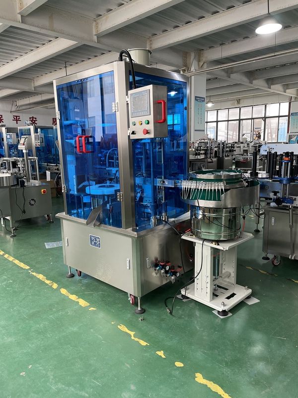 220V 50Hz 2kW αυτόματη μηχανή πλήρωσης και κάλυψης ψεκαστήρα πένας με 1500-2000BPH και 5-50ml όγκο πλήρωσης