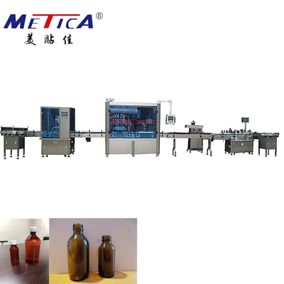 100ml-500ml αυτόματη εμφιαλώνοντας μηχανή γραμμών παραγωγής σιροπιού εμφιαλώνοντας